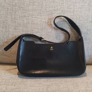 JW PEI Black Shoulder Bag with Gold Logo